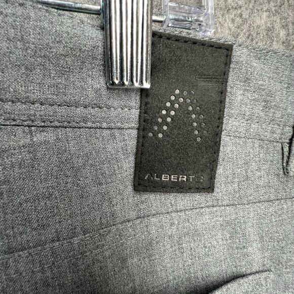 Alberto Ceramica Stone Pants Men 40x34 Gray Modern Fit Straight Leg Smart Casual - Picture 4 of 14